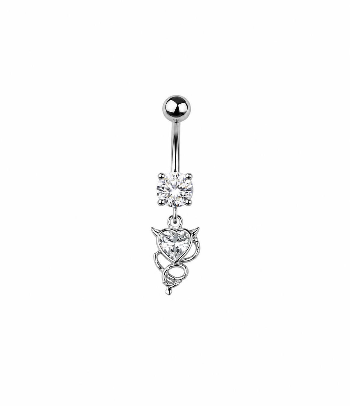 Cat Heart Navel Belly Ring