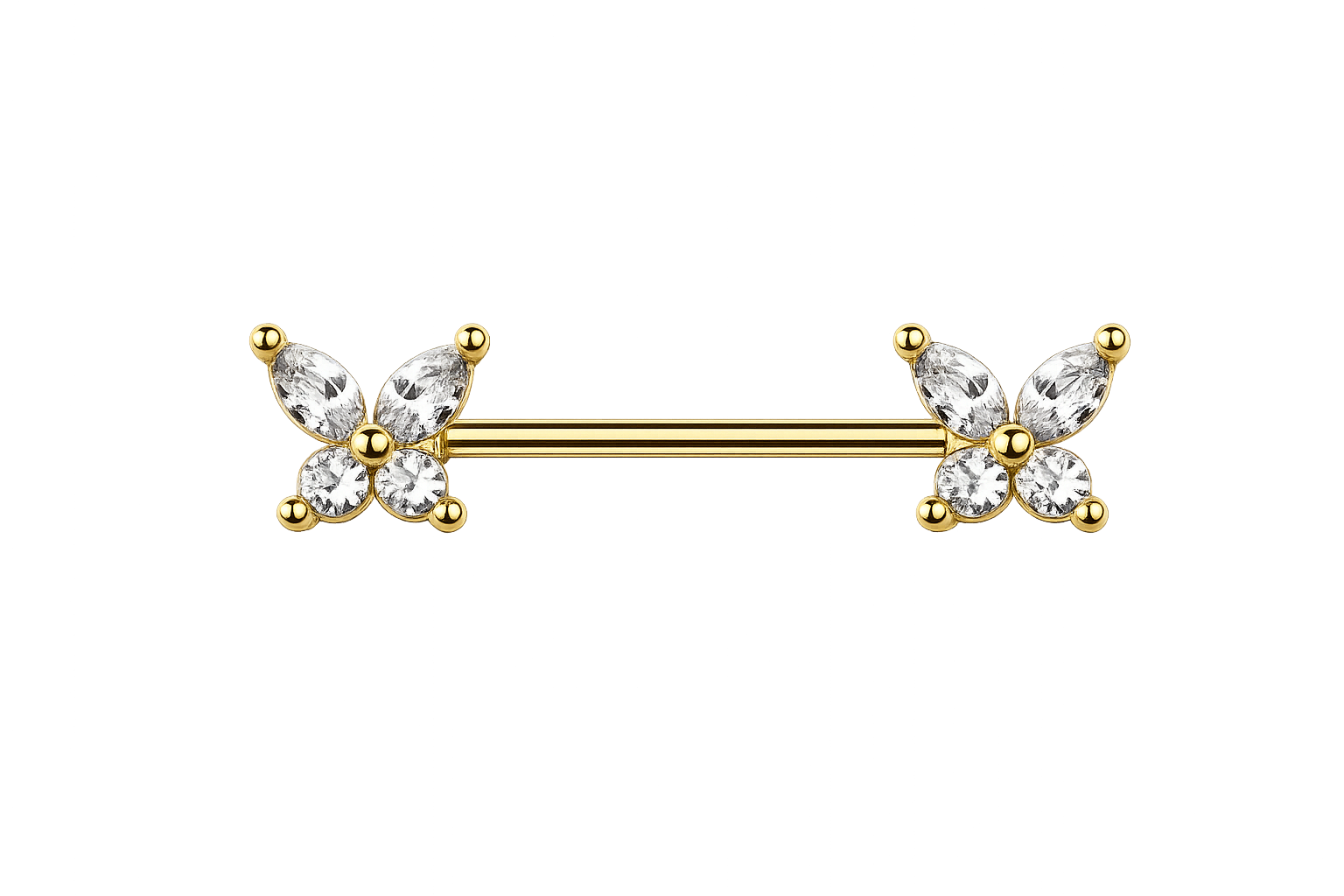 Glamorous Butterfly Barbell Pair/set of 2