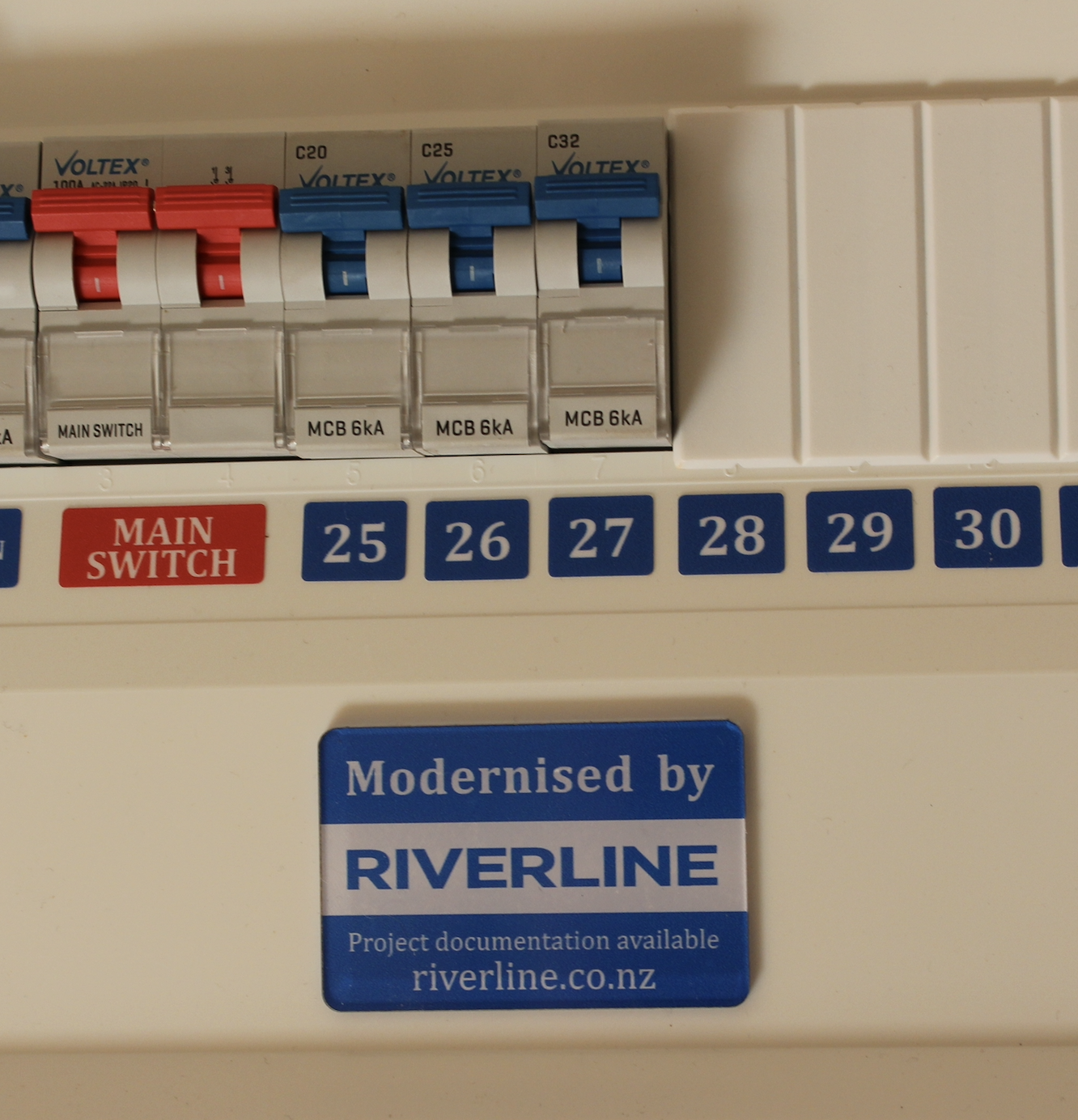 Riverline switchboard upgrade for improved capacity and protection