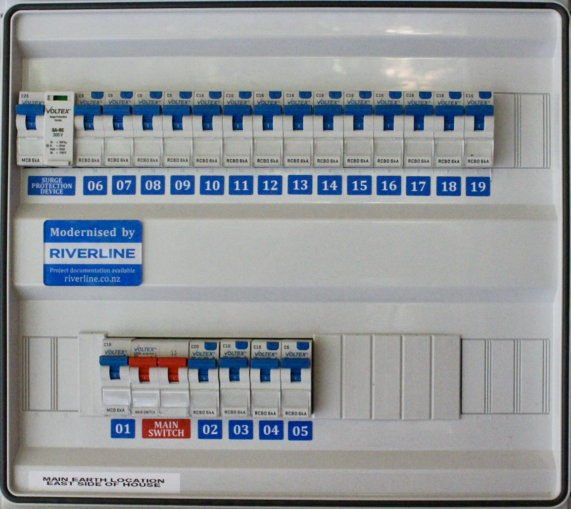 Clean residential switchboard layout after electrical modernisation