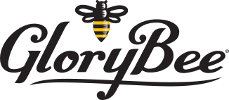 GloryBee logo with a bee above the text