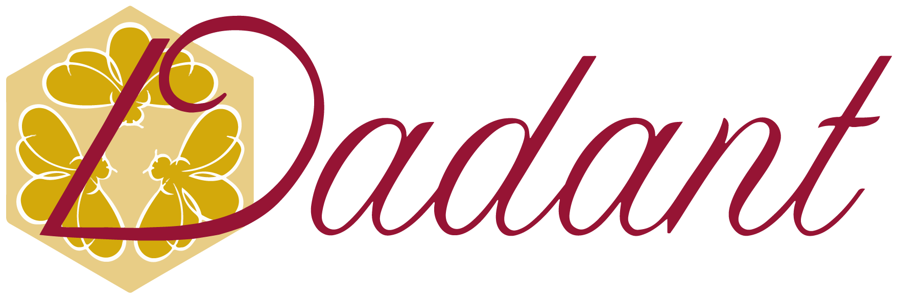 Logo with the word "Davant" in cursive font and a hexagon-shaped design featuring three yellow bees with wings inside.