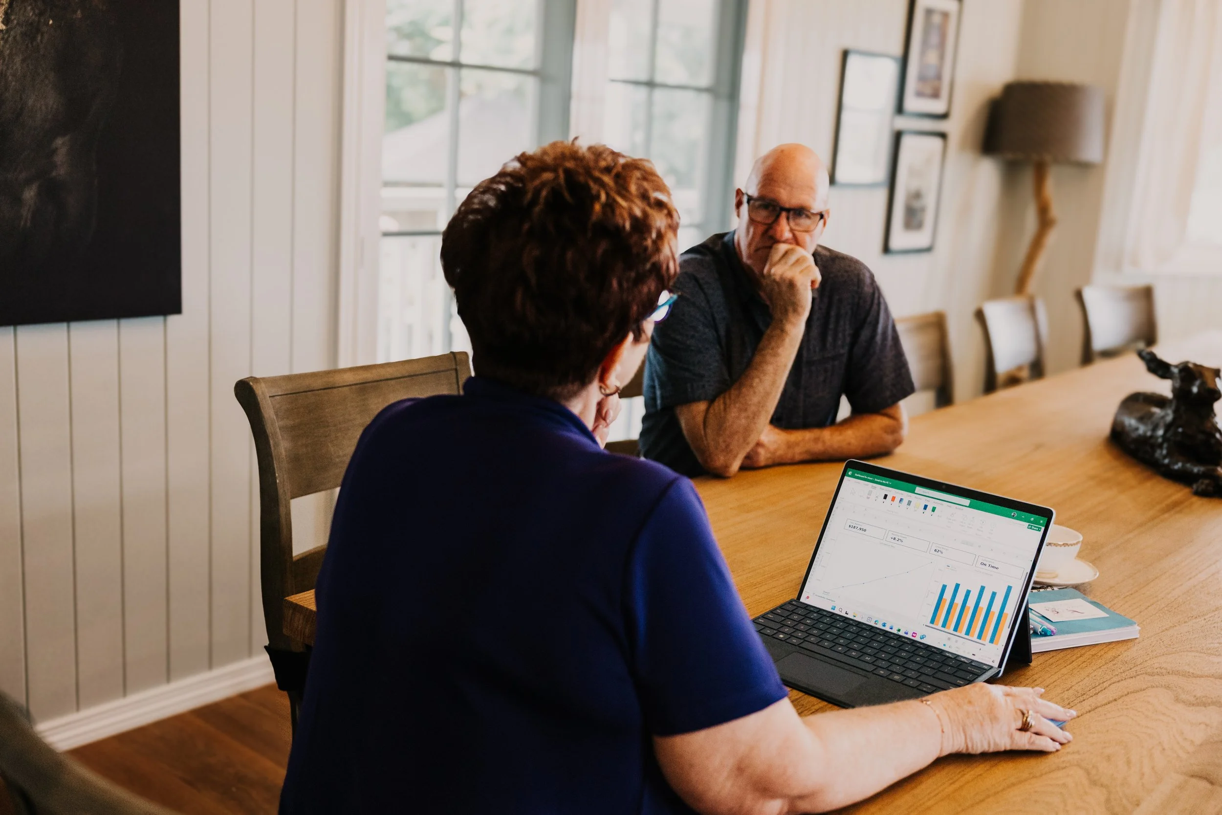 Majella and client focus on bookkeeping advice