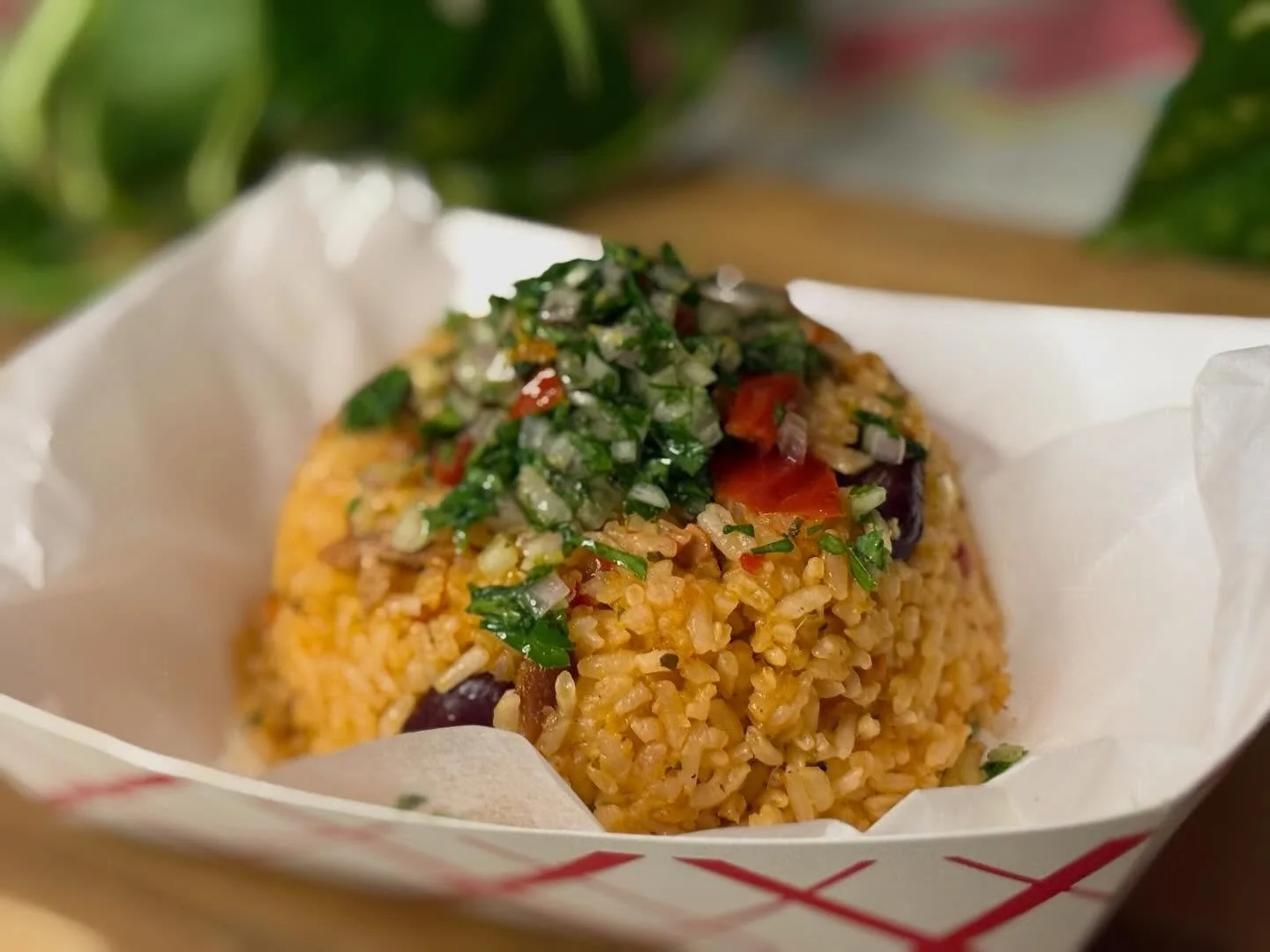 Menu feature: Mampo Rice 🍚 

Mamposteado, or stewed rice and beans, is a deep, smoky, savory staple in PR. Our take adds a hot pepper and shallot gremolata to brighten things up a bit ✨