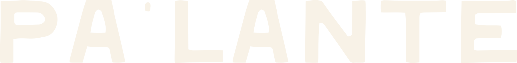 Close-up of the words "PA:LANTE" in bold black and off-white letters.