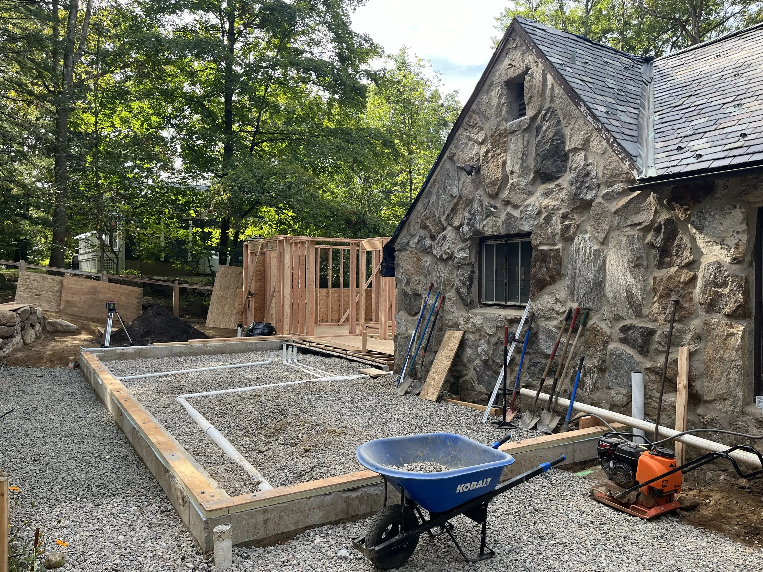 Addition attaching to existing structure
