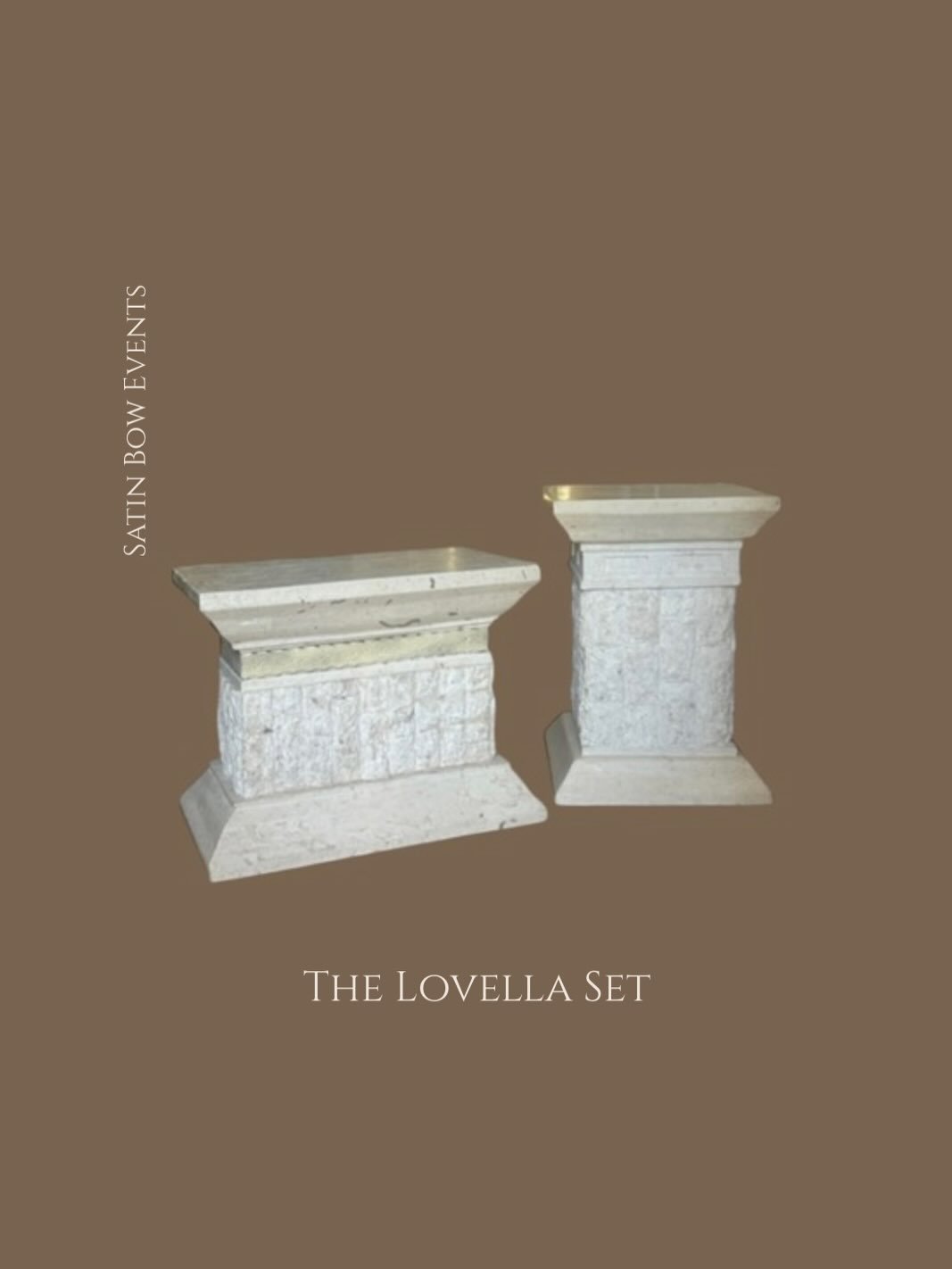 INTRODUCING: The Lovella Set. 
SWIPE for styling suggestions 
&bull;
&bull;
&bull;
#weddingstyling #eventstyling #weddingideas