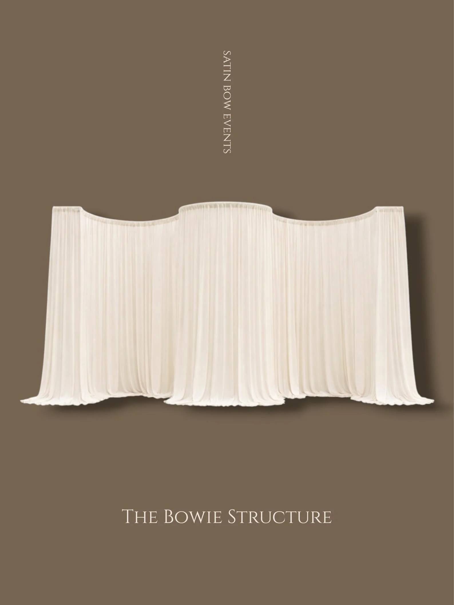 INTRODUCING: The Bowie Structure. SWIPE to style
Coming soon&hellip; 
**mock ups modified with AI 
&bull;
&bull;
&bull;
#eventstyling #weddingdraping #draping #weddingdecor #weddingidea