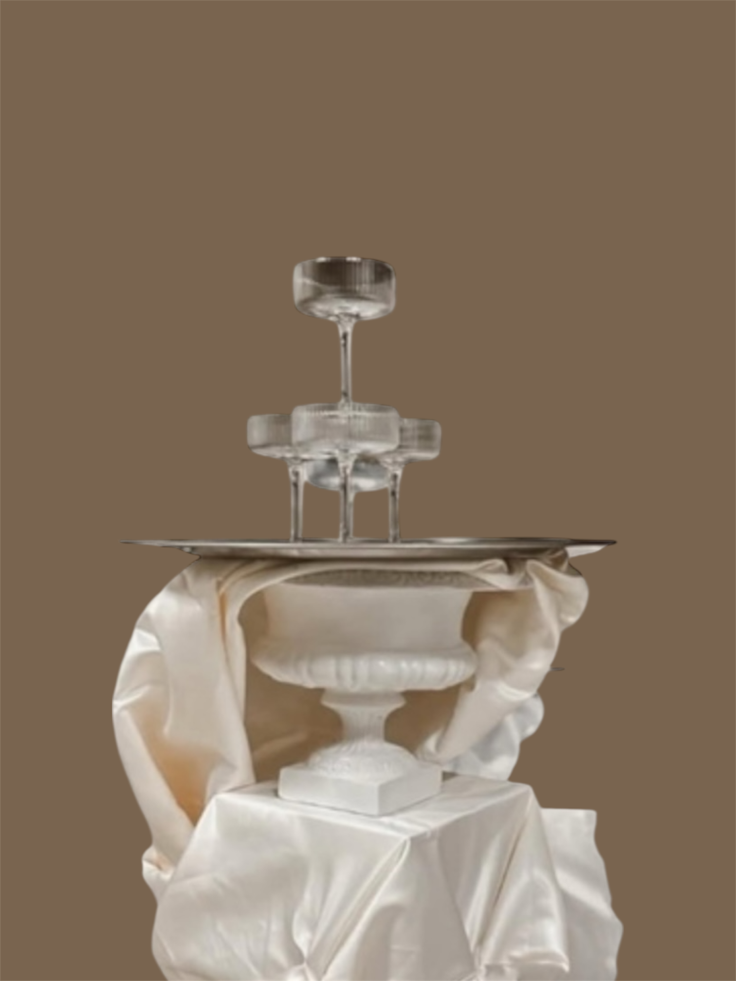 Ornate Silver Drip Tray