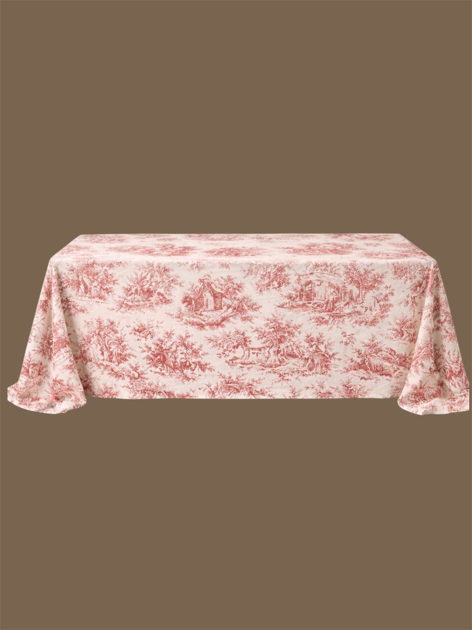 Toile De Jouy Red Tablecloth