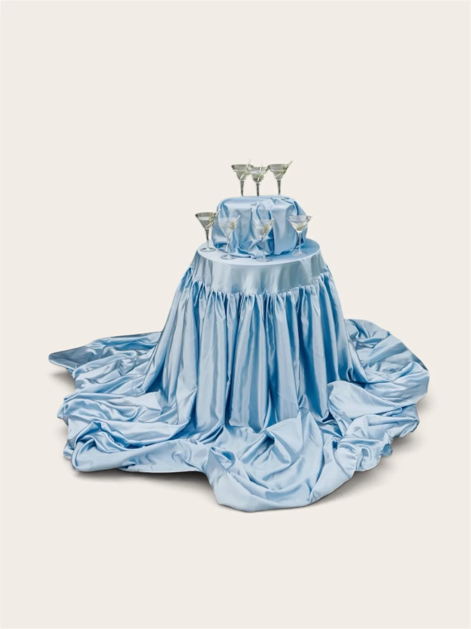 Sky Pleated Tablecloth