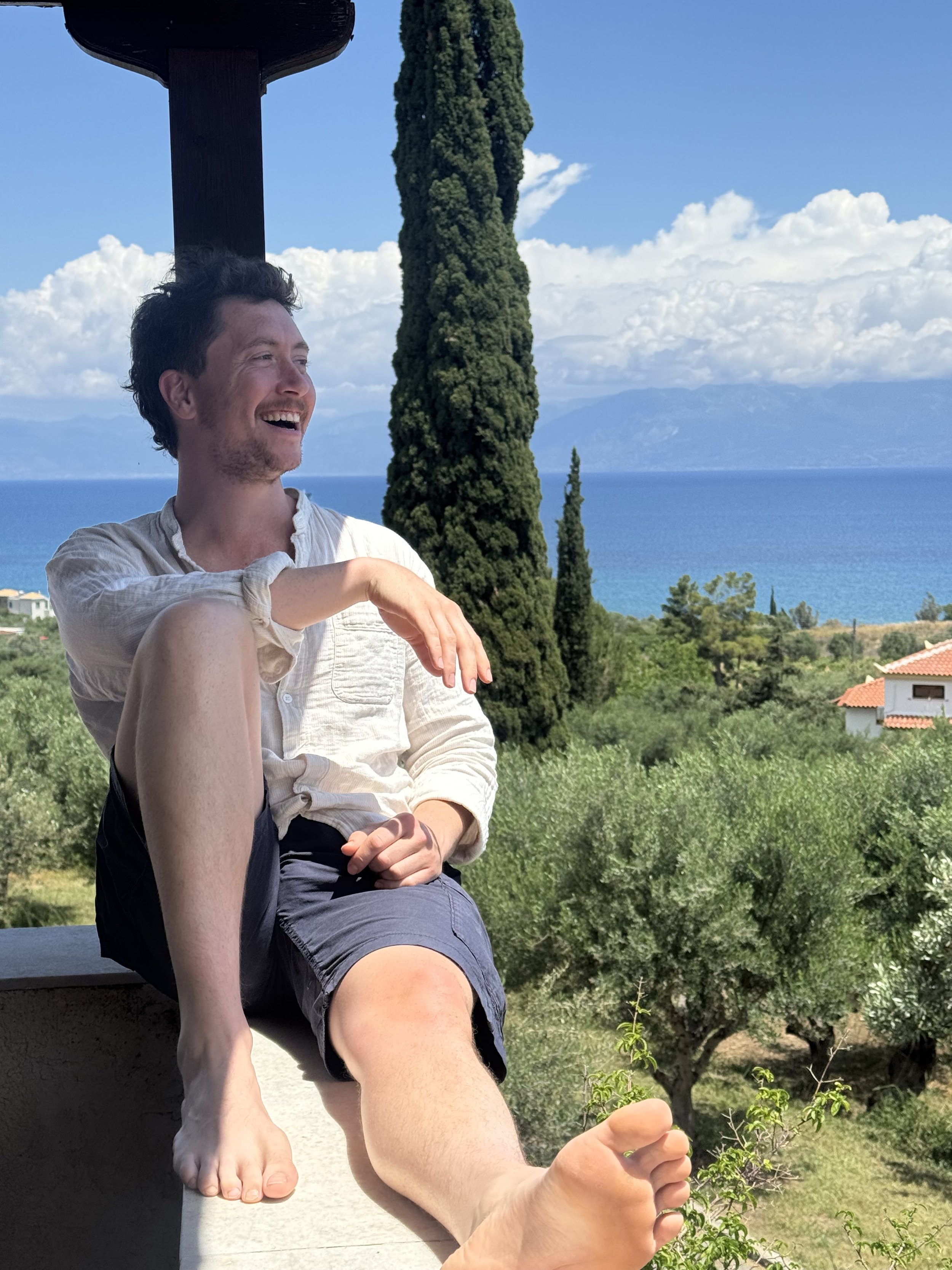 Relaxing at a Greek holiday villa – olive groves and cypress trees with Ionian Sea views, Saint Friday Villas Messinia