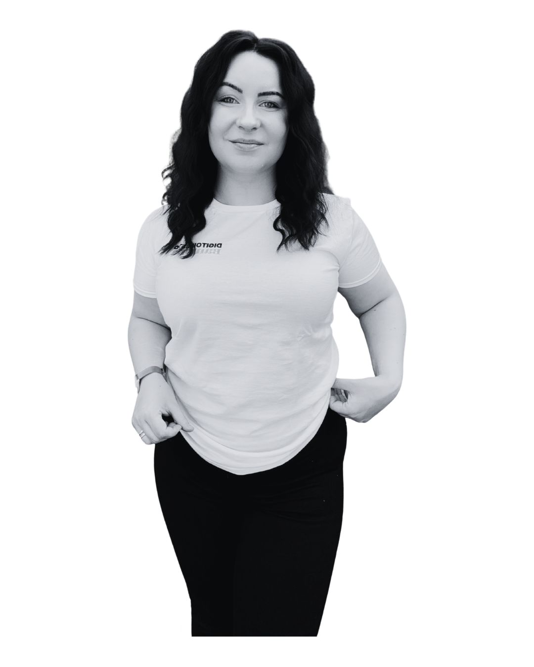 Digitoimisto Bandinan SEO-asiantuntija Iina hymyilee kuvassa