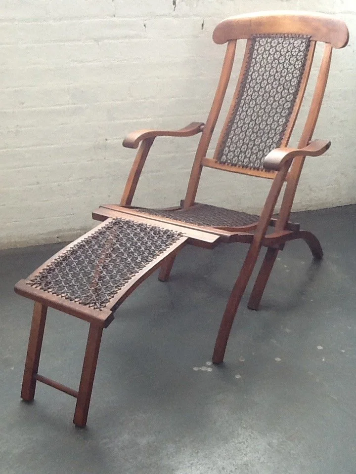 Leather Weave Steamer Chair
