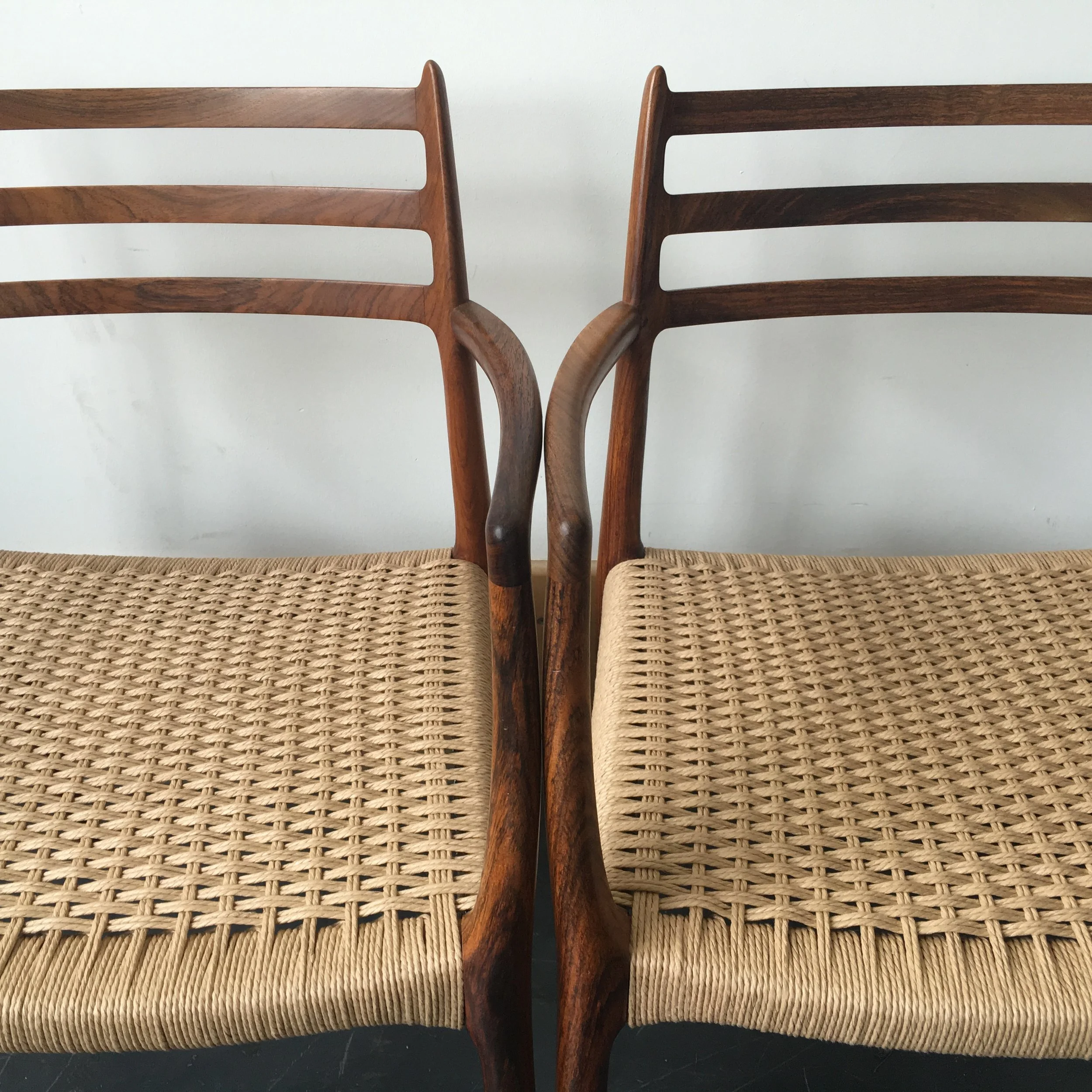 Niels Moller Model 78 Danish Cord Chairs