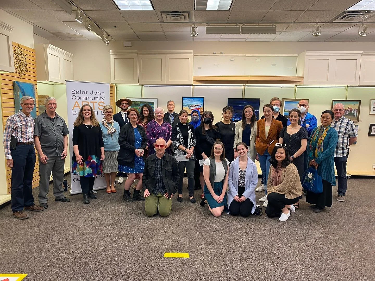 Arts board grant ceremony.