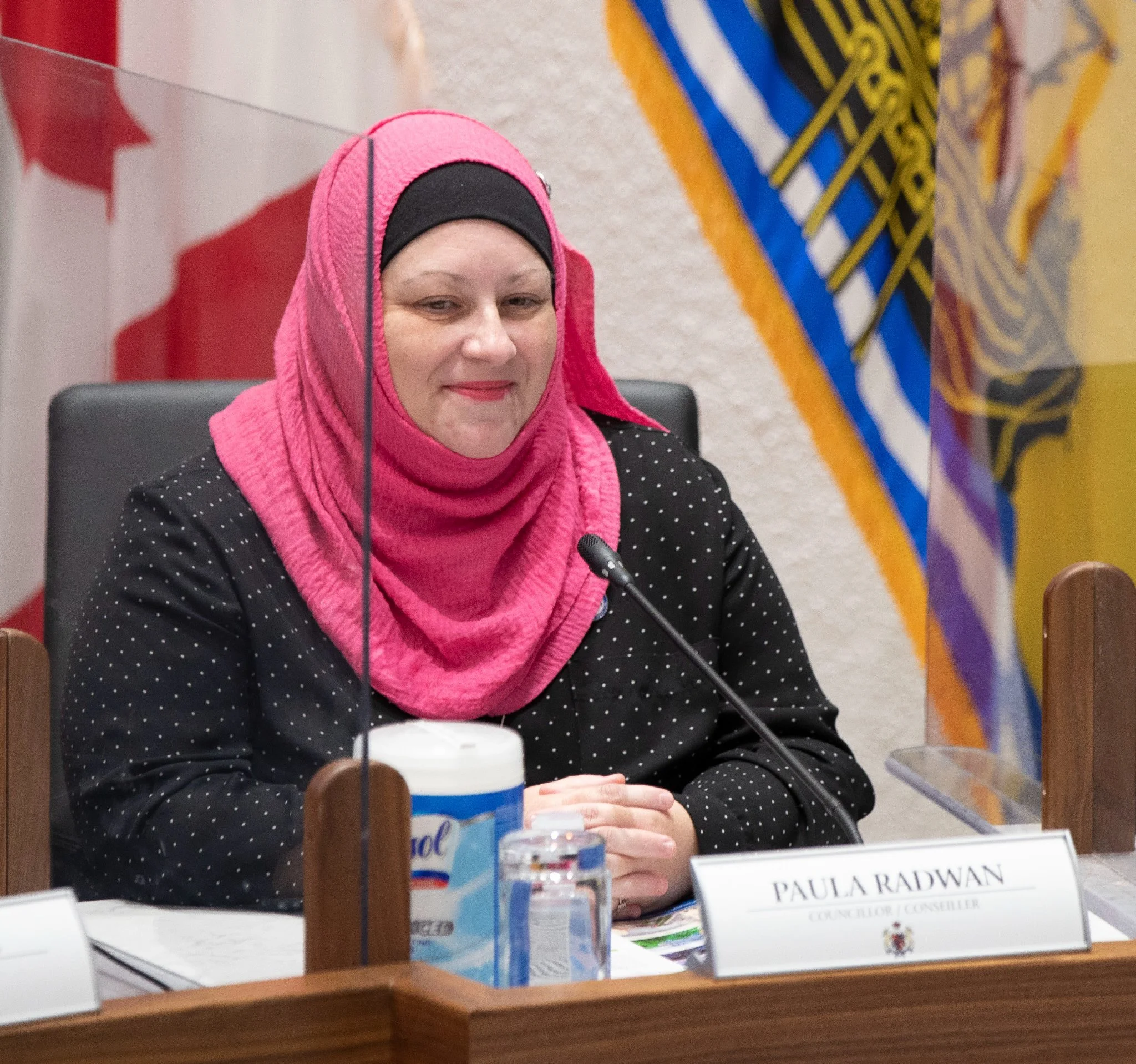 Paula proudly representing Saint John residents. 