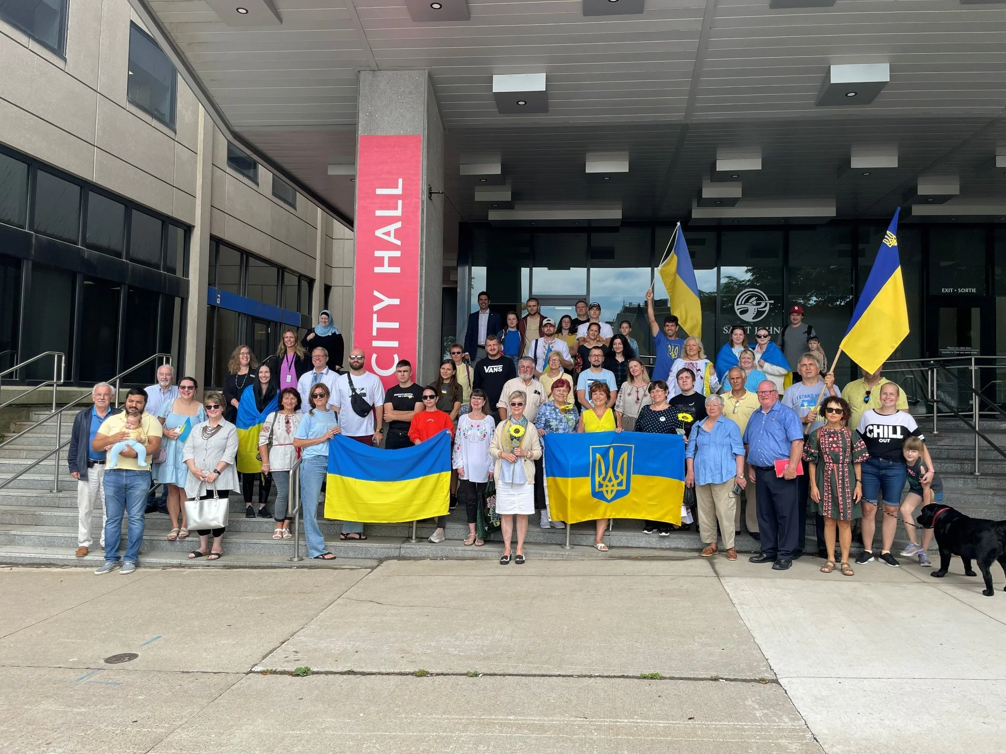 The flag raising for Ukrainian day!