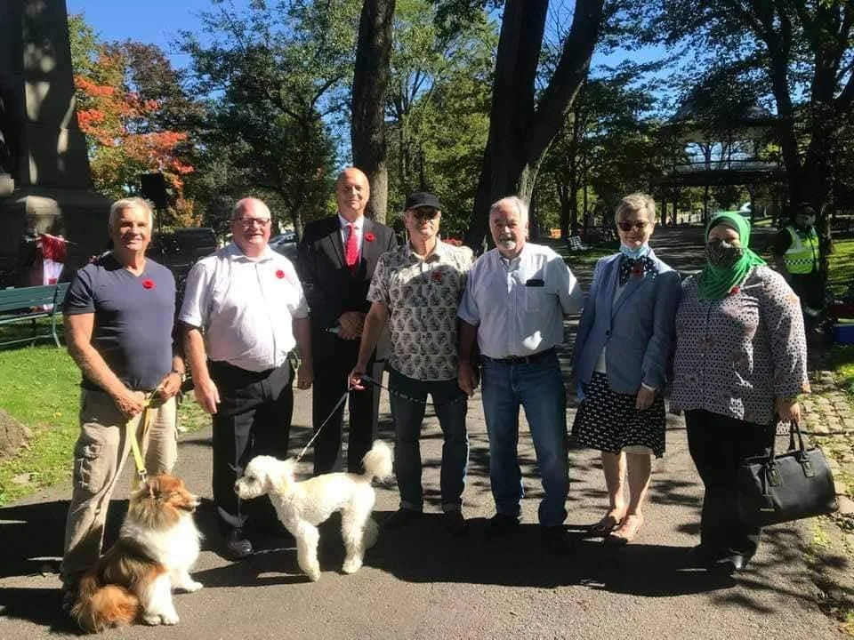 Paula at a ceremony for our veterans. 