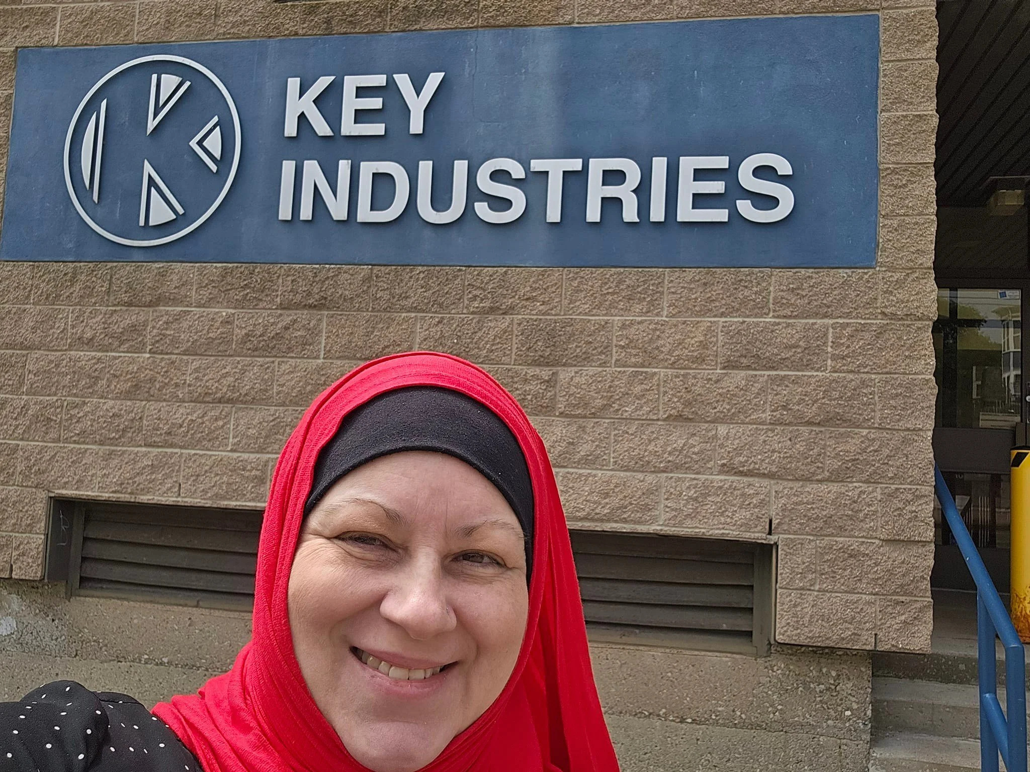 Paula stopped in to support an event at Key Industries.