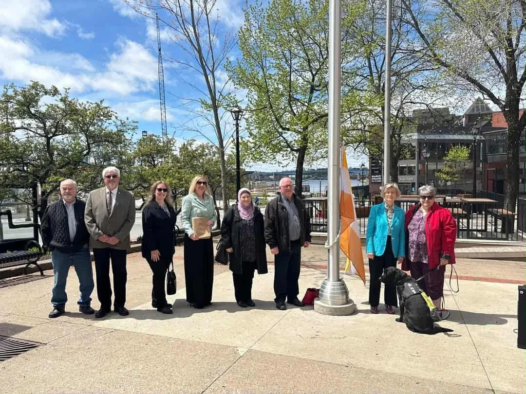 Flag Raising for International Day for Person's with Disabilities. Paula is a big advocate for the 35% of the NB population that has a disability. 