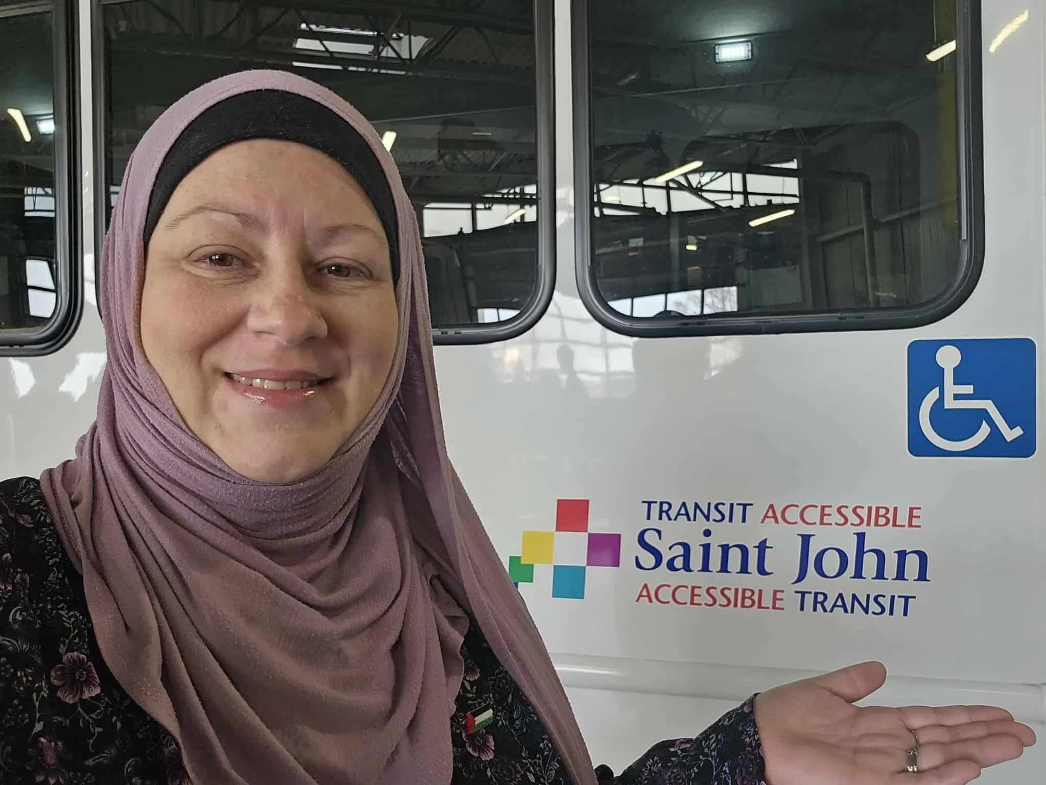 Paula at announcement of name change of Accessible transit- she helped advocate for this