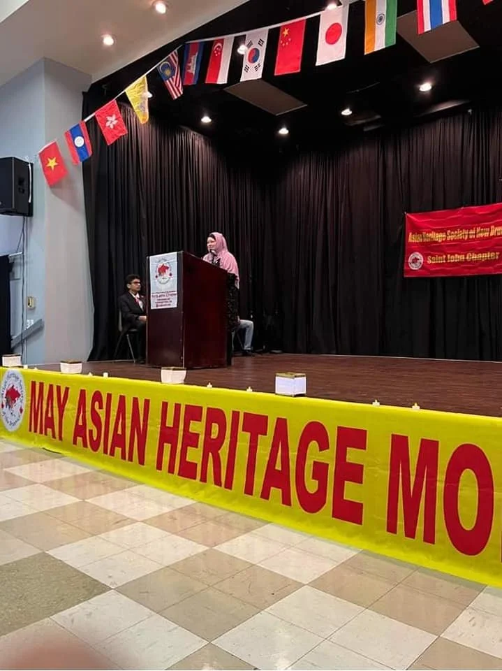 Paula speaking at the Asian Heritage Month Closing ceremonies.