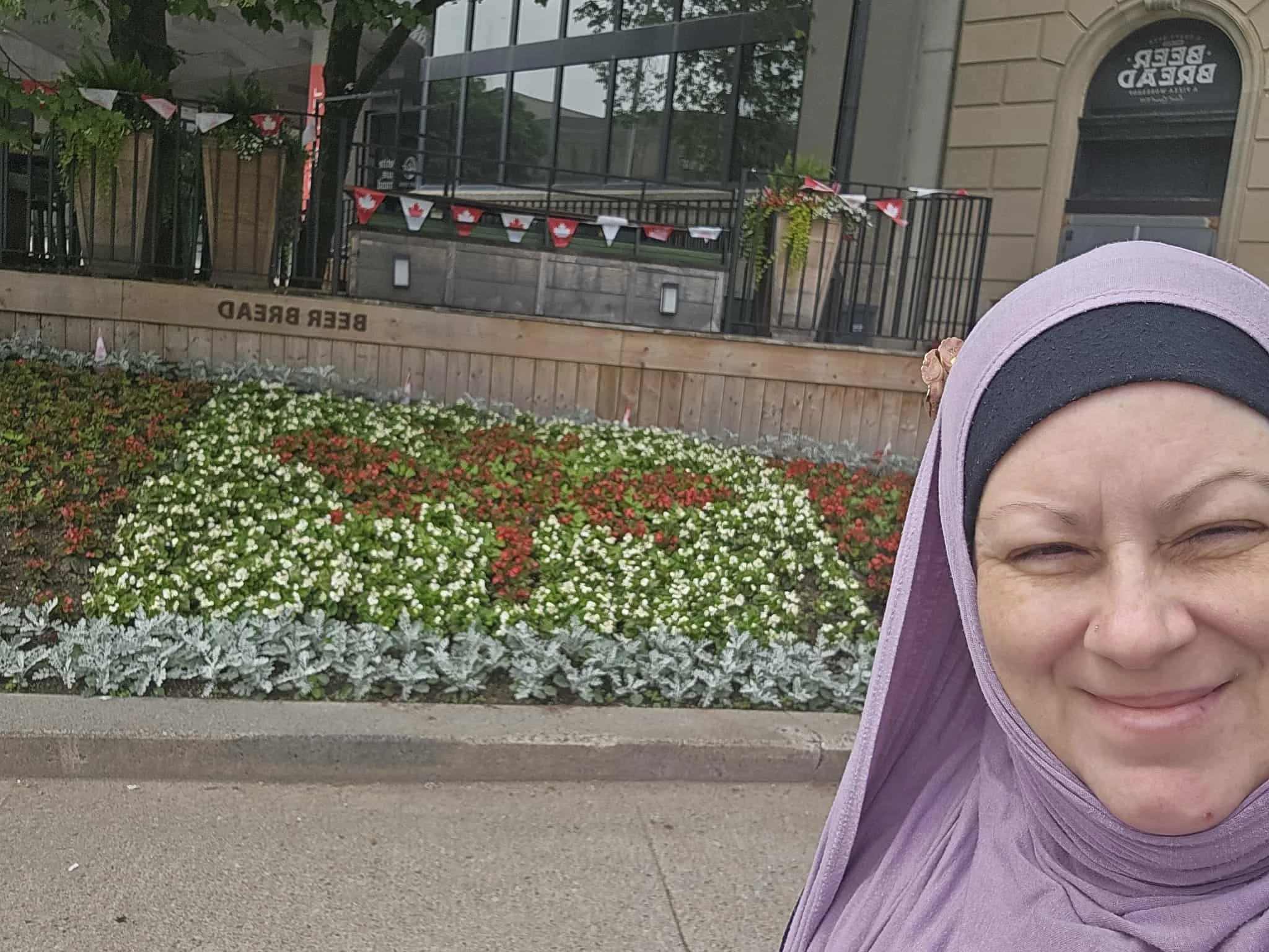 Paula in front of City hall