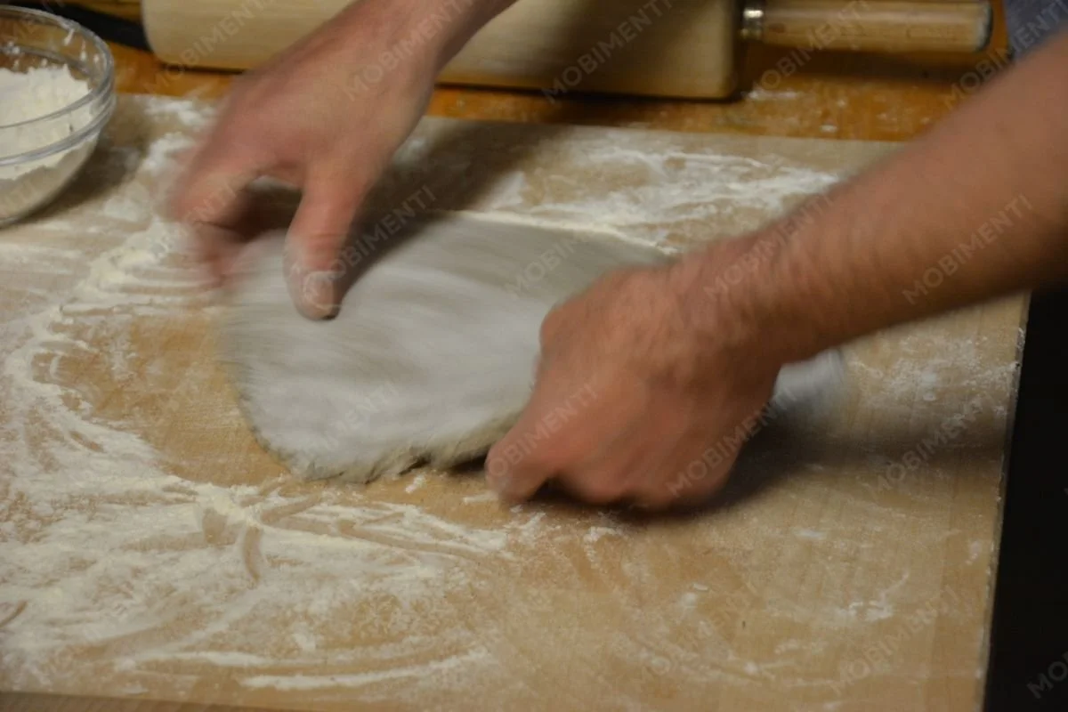 Teig kneten Küche – Food-Fotografie