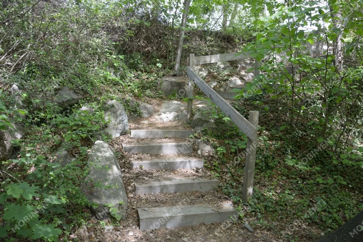Naturtreppe mit Zwischenpodest