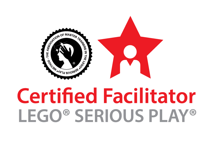 Offizielles Logo der LEGO® SERIOUS PLAY® Certified Facilitator Zertifizierung.