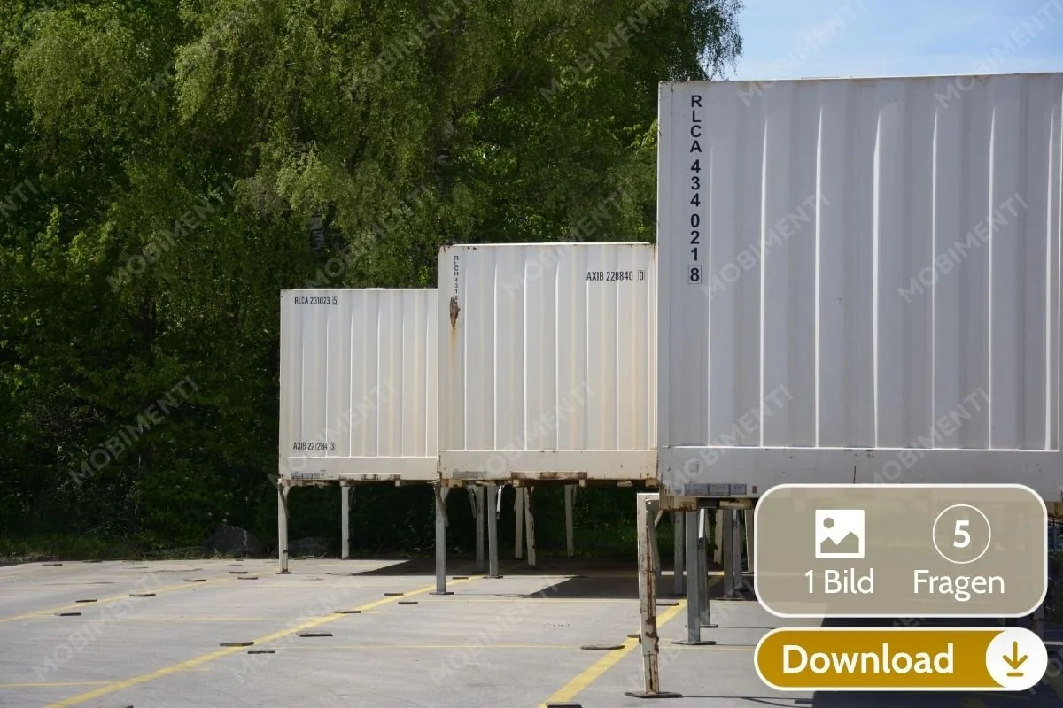 Container in gestaffelter Anordnung · Digitale Bildkarte