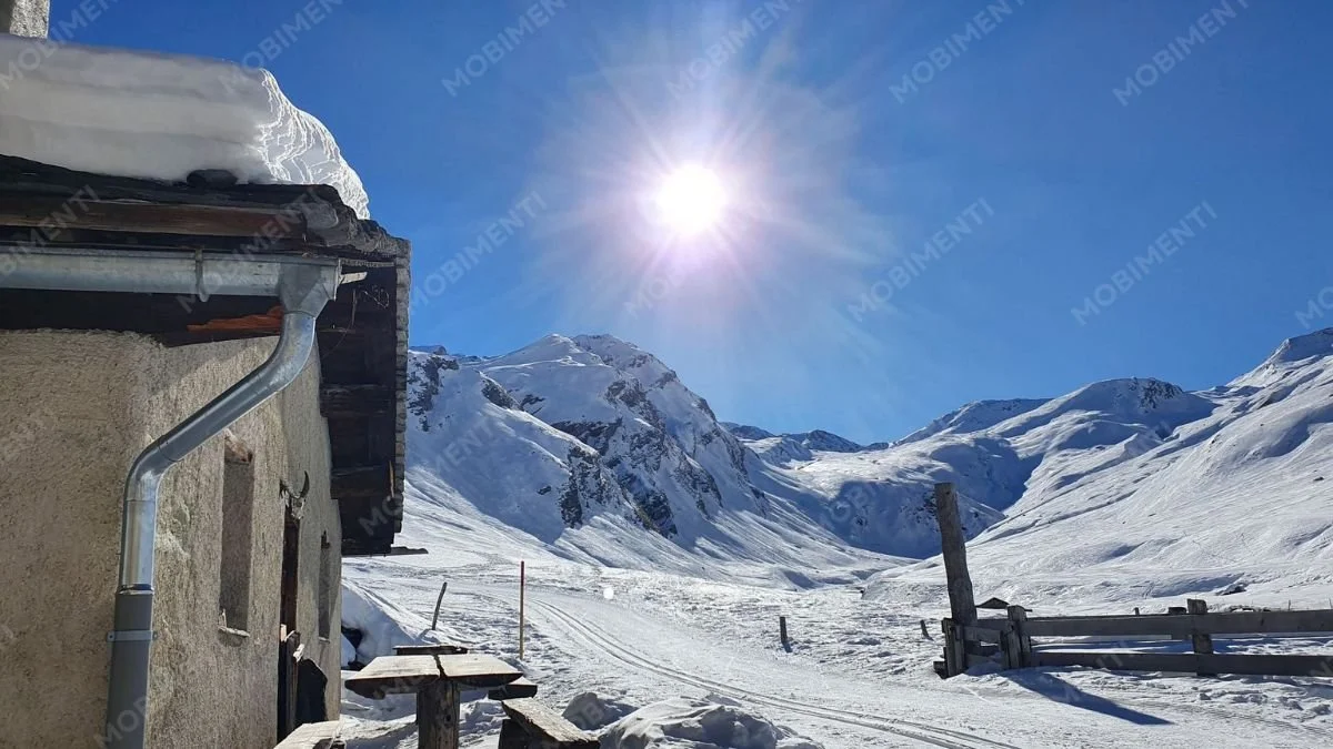 Avers – Winterlandschaft Alp Olta Stofel