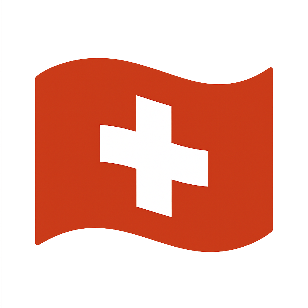 Grafische Darstellung einer stilisierten Schweizer Flagge