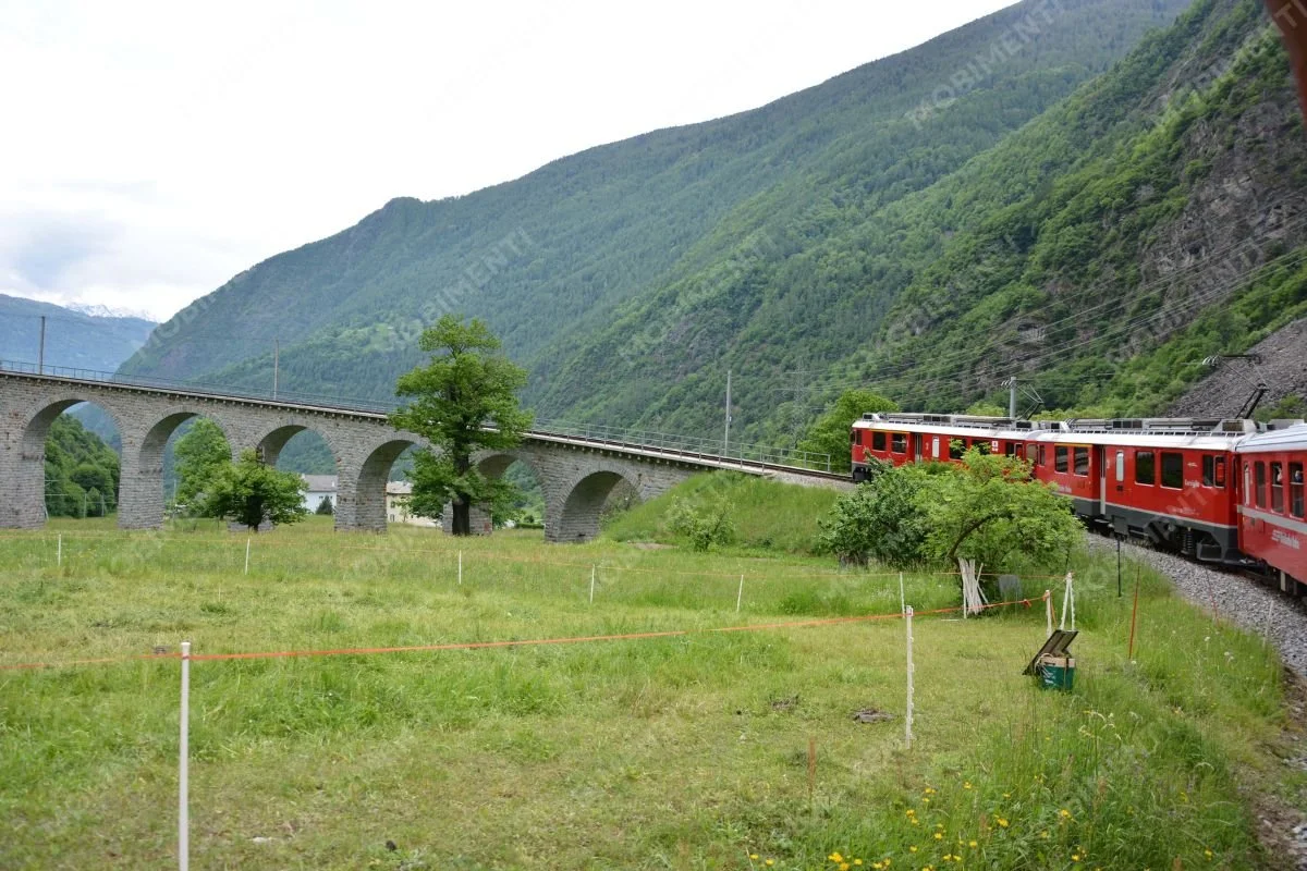 Kreisviadukt bei Brusio - Auffahrt – Rhätische Bahn