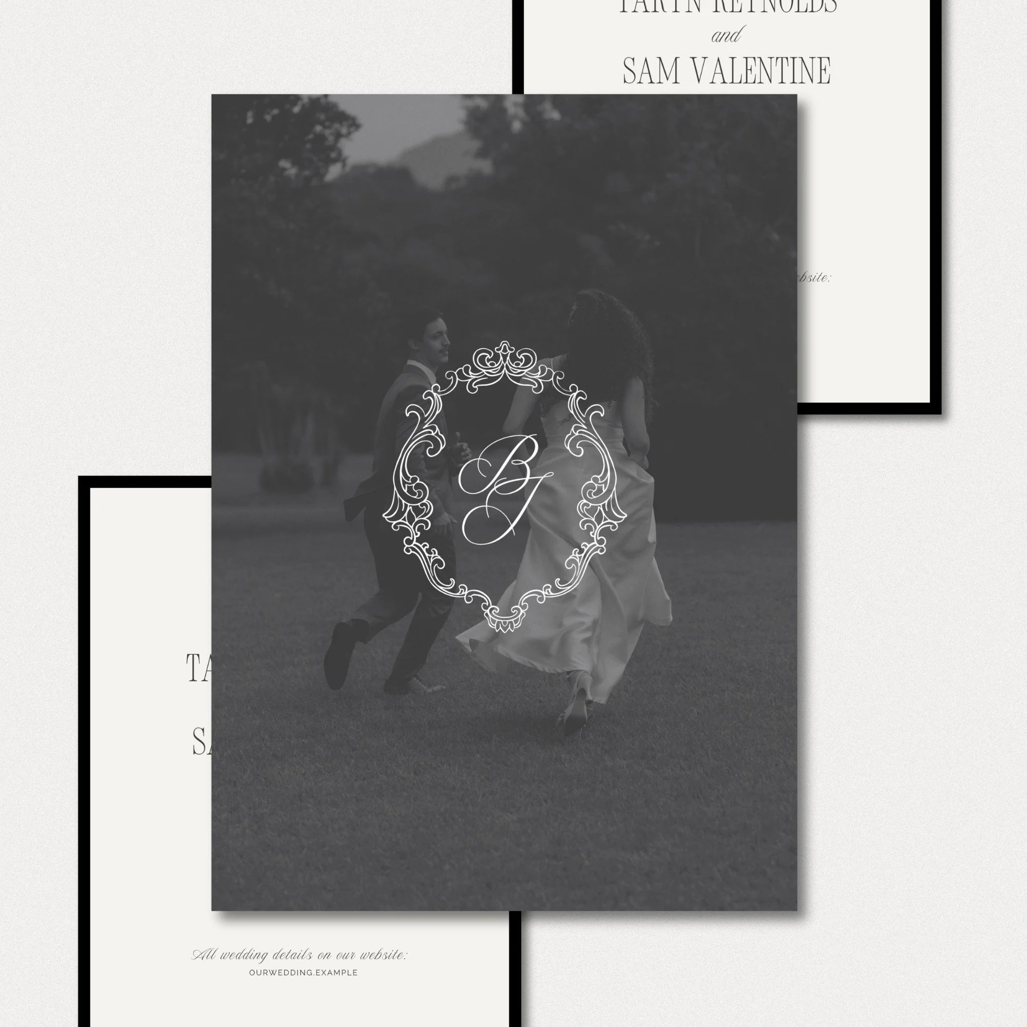 Luxury wedding invitation template for modern weddings