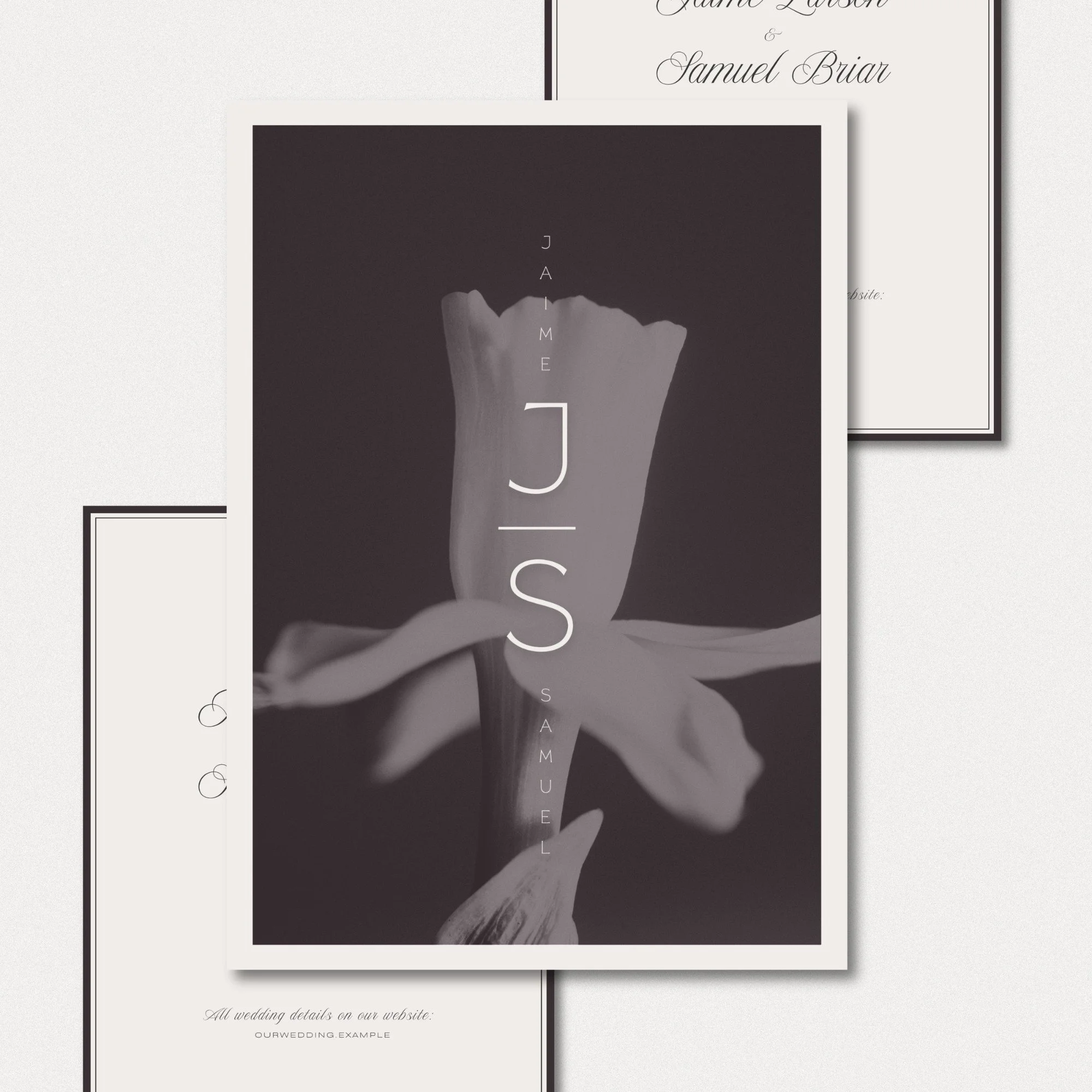 Elegant wedding invitation mockup for print and mobile sharing