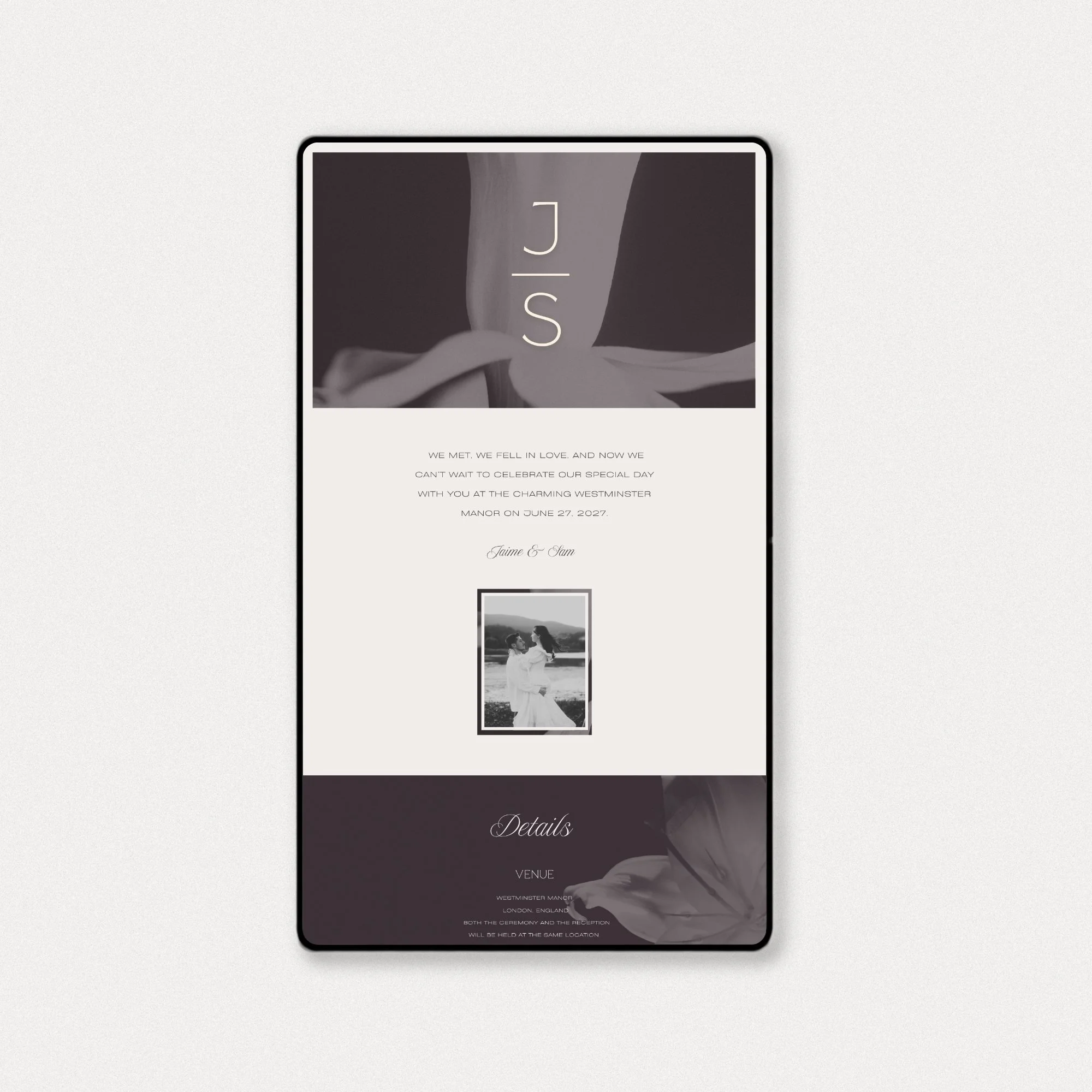 Wedding Website Template No. 01