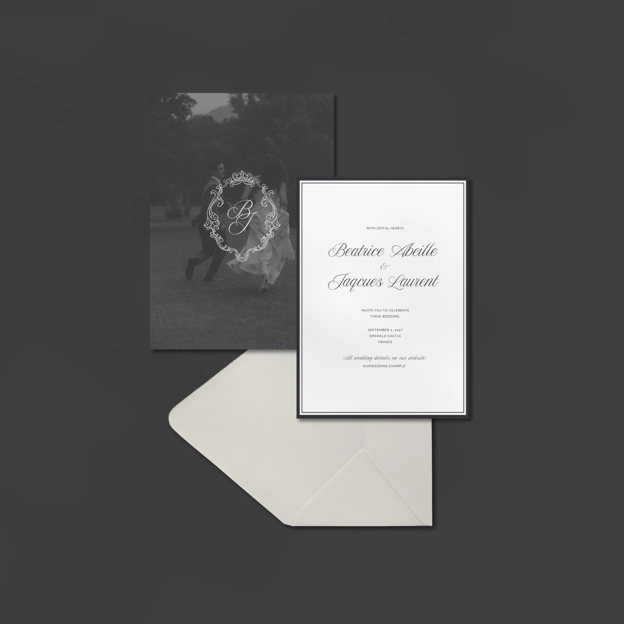 Editable Canva wedding invitation for elegant celebrations