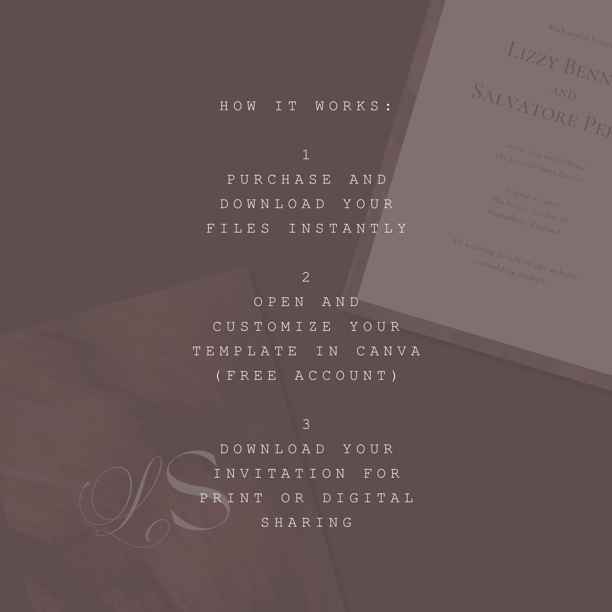 How to edit romantic wedding invitation template in Canva