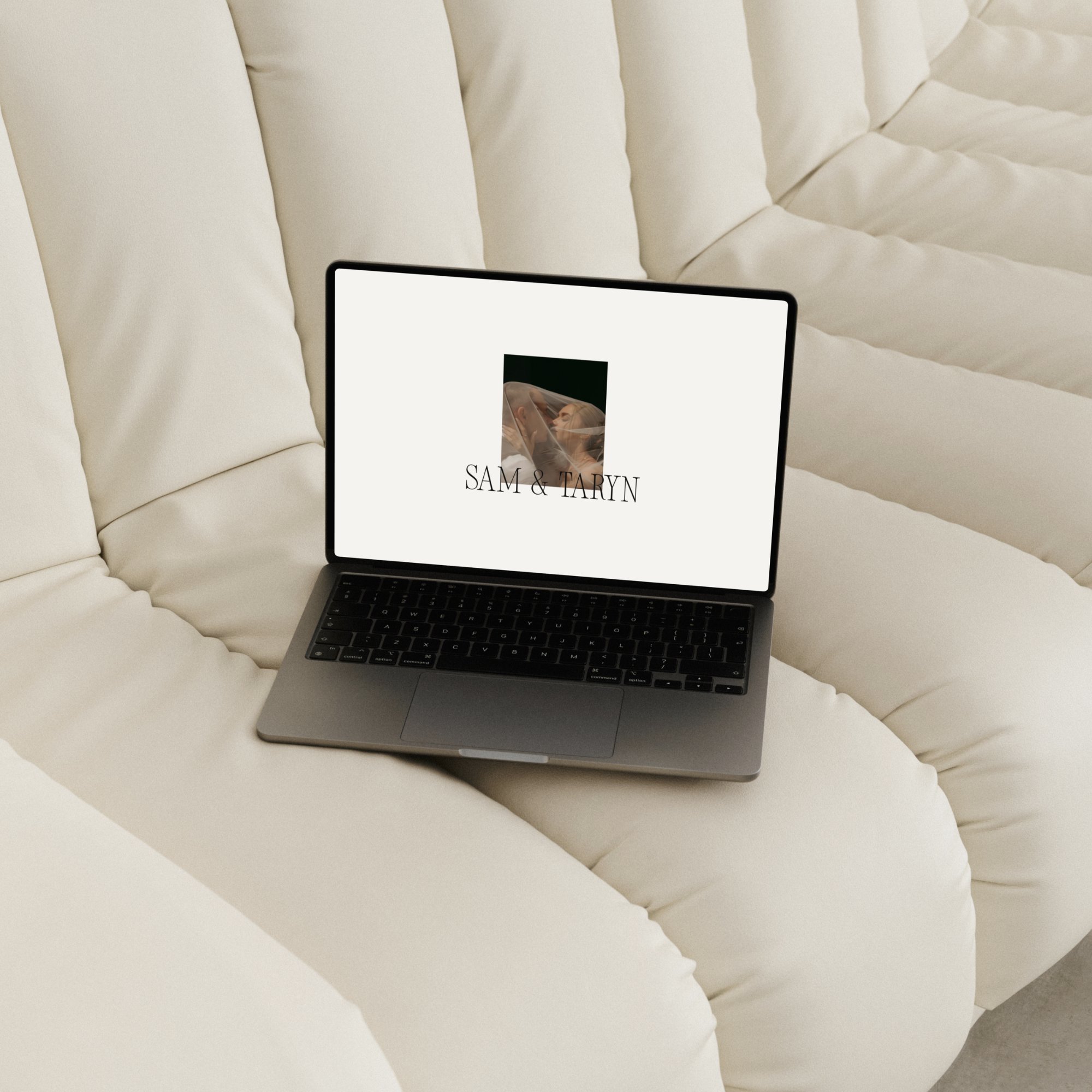 Modern wedding website template for elegant weddings