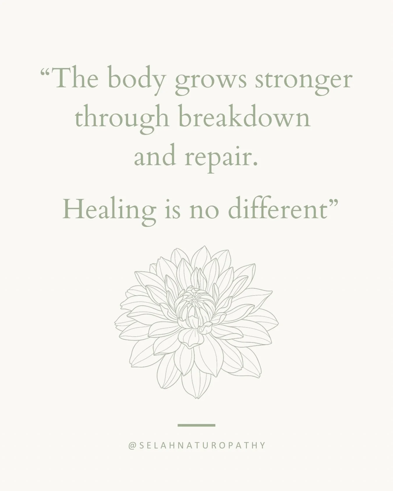 We know that the body needs time to break down and rebuild in order to grow stronger.

But when it comes to healing - physically, emotionally, or spiritually - we expect it to be linear, quick, and without discomfort.

Healing doesn&rsquo;t always fe