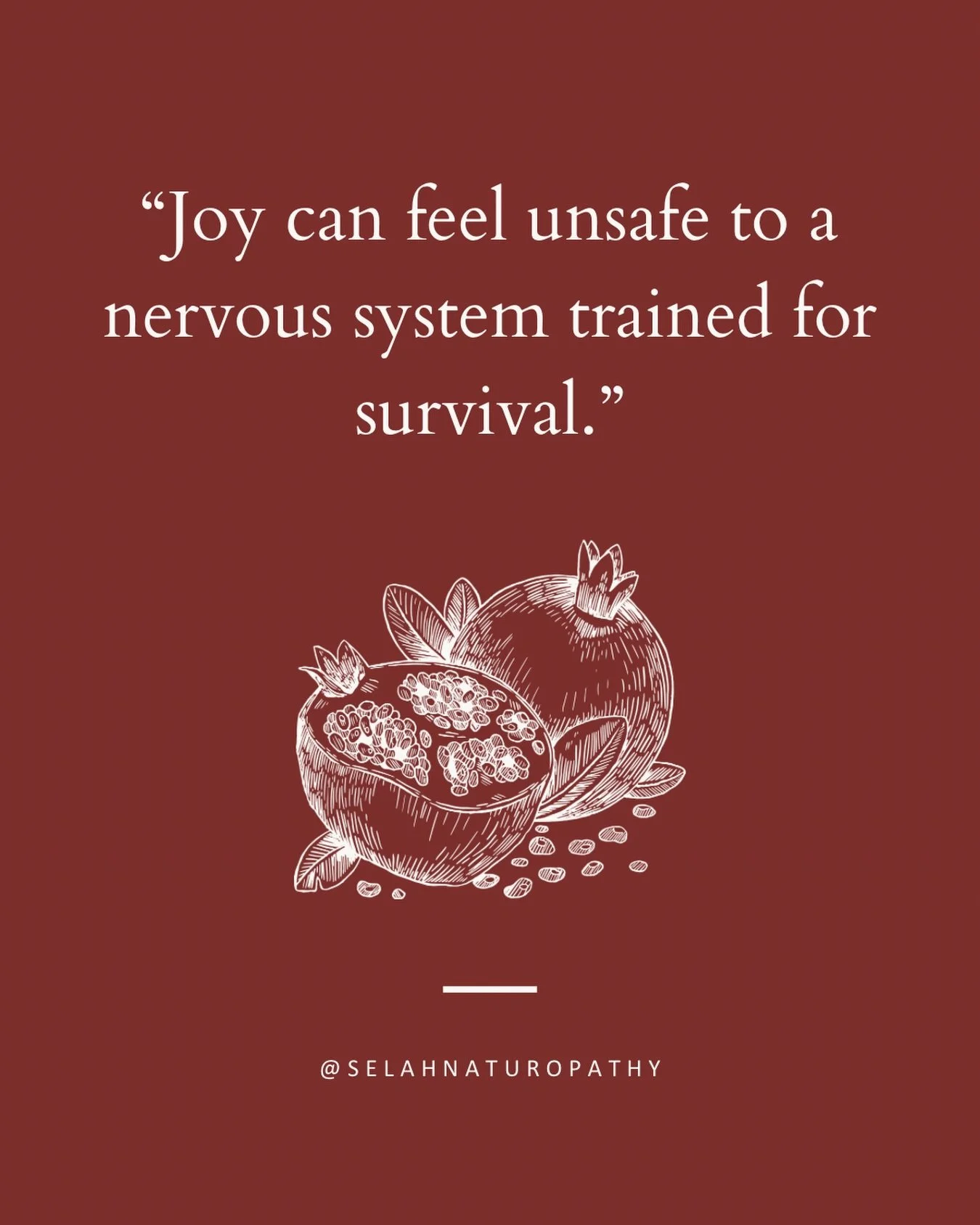 Sometimes joy feels harder to hold than pain.

Not because we want suffering, but because the nervous system can become more familiar with survival than softness.

Part of healing is learning how to stay when life finally starts to feel safe ✨

#sela