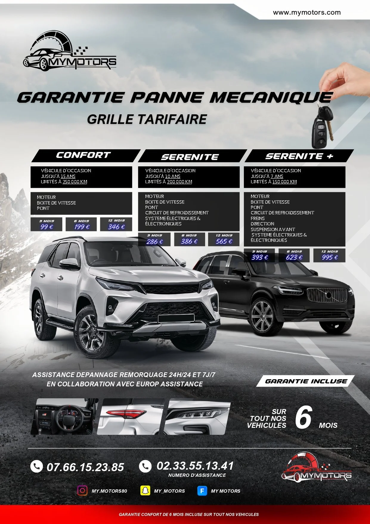 Nos garanties panne mécanique