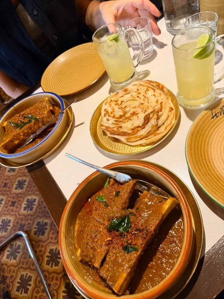 Ladies who lunch Sri Lankan marrow bones and deep conversation with beautiful Mx Valentina.