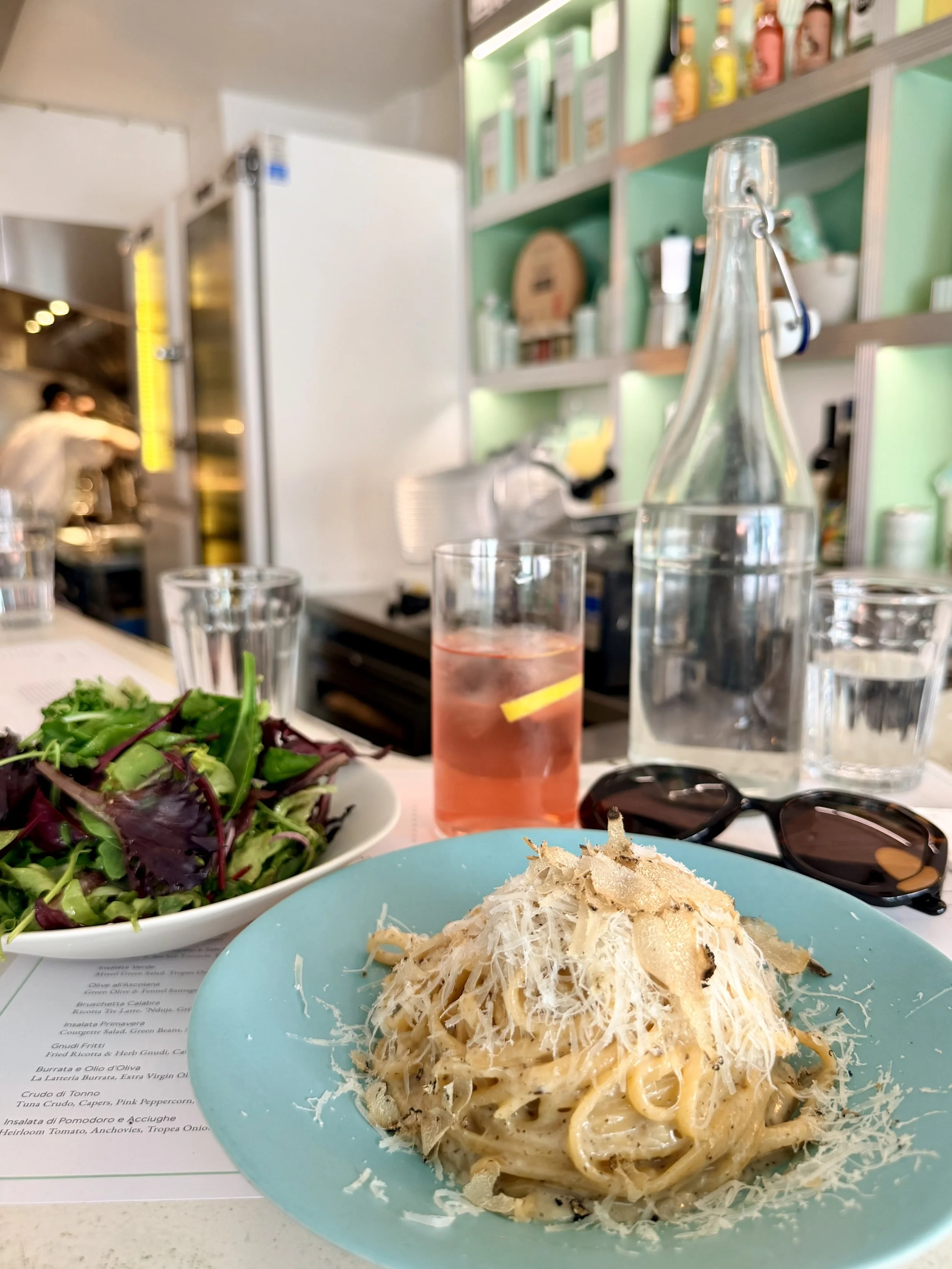 Solo girl lunch at a favourite casual spot.