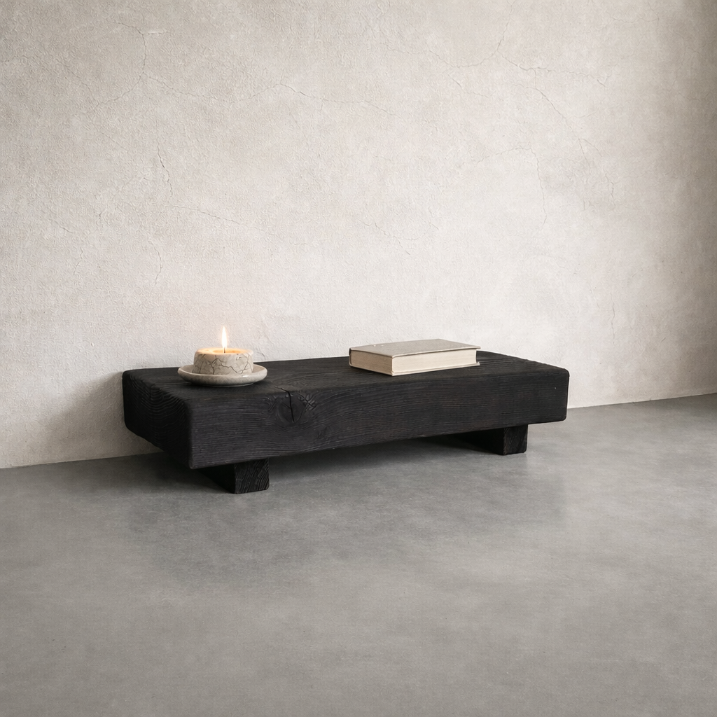 autel console design minimaliste intérieur brutaliste bois brûlé.PNG