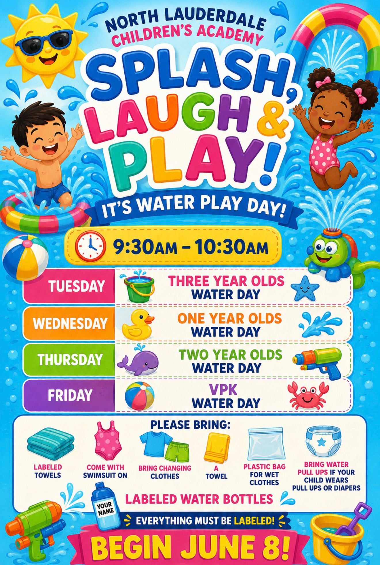Summer Camp July Field Trip Schedule 