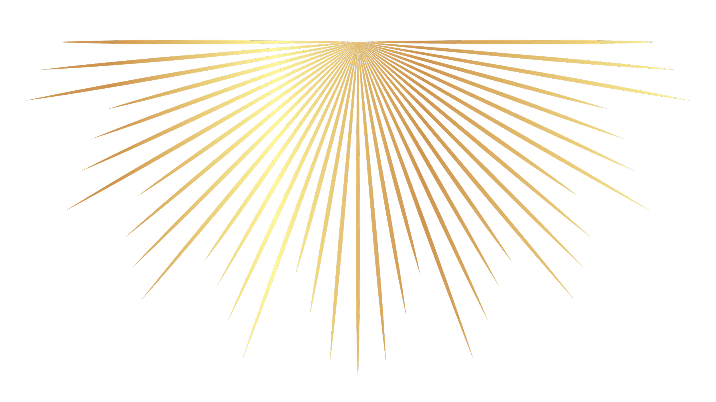 A digital graphic of golden rays emanating from a central point against a black background, creating a starburst or sunburst pattern.