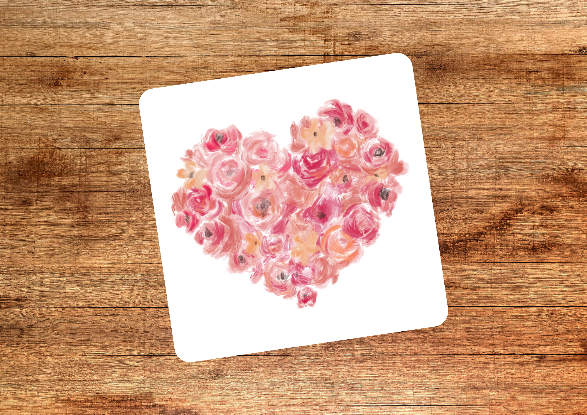 Rose Heart Coasters